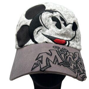 Walt Disney World Parks Mickey Mouse Strapback Hat Cap Collage Retro Embroidered